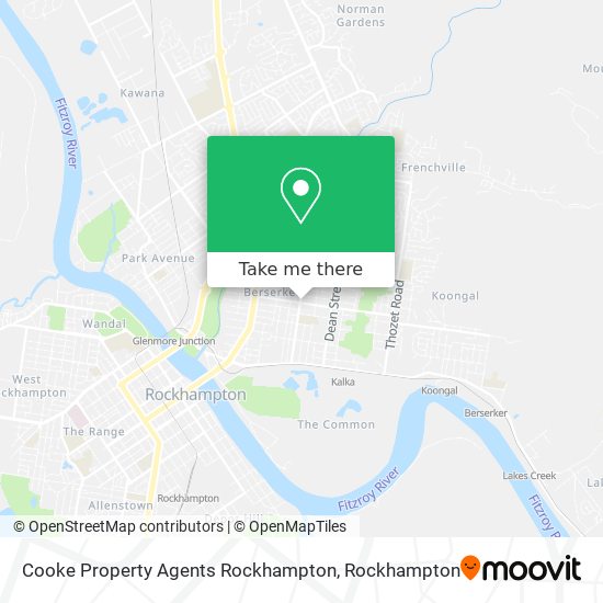 Cooke Property Agents Rockhampton map