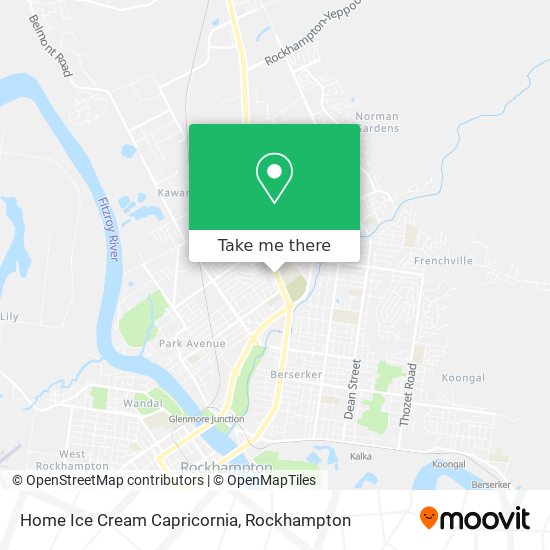 Home Ice Cream Capricornia map
