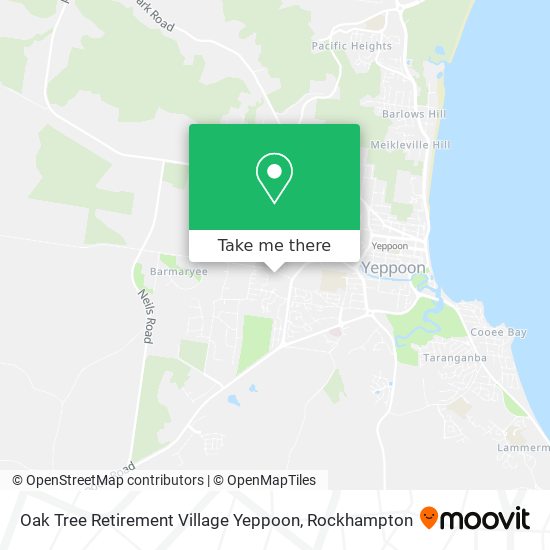 Oak Tree Retirement Village Yeppoon map