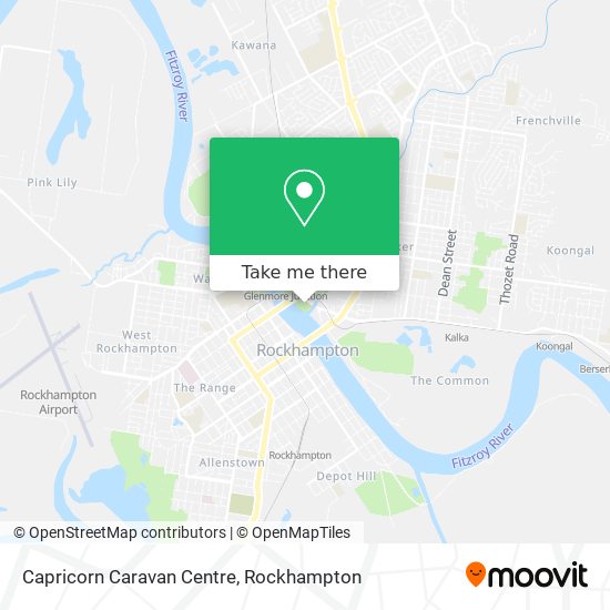 Capricorn Caravan Centre map