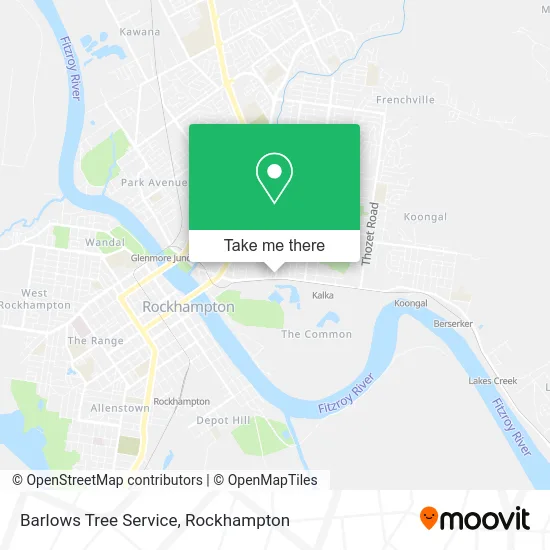Mapa Barlows Tree Service