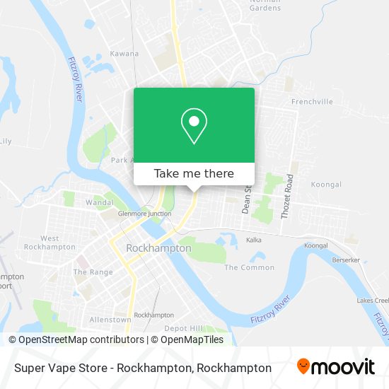 Super Vape Store - Rockhampton map