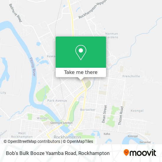 Bob's Bulk Booze Yaamba Road map