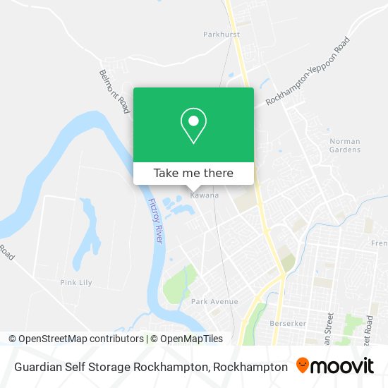 Guardian Self Storage Rockhampton map