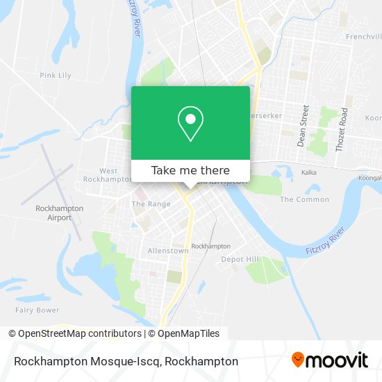 Mapa Rockhampton Mosque-Iscq