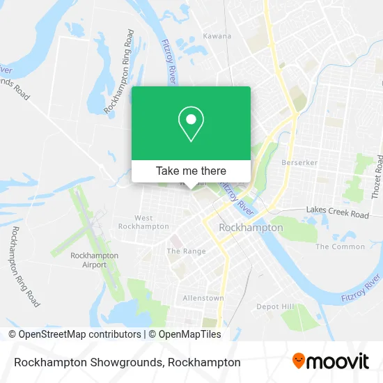 Mapa Rockhampton Showgrounds