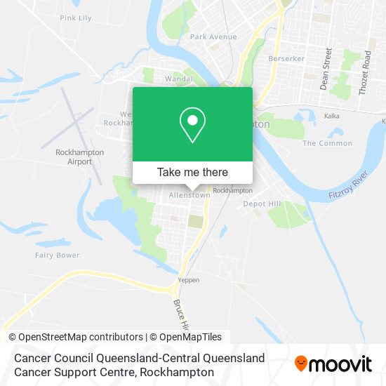 Cancer Council Queensland-Central Queensland Cancer Support Centre map