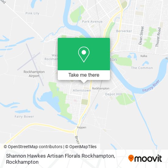 Shannon Hawkes Artisan Florals Rockhampton map