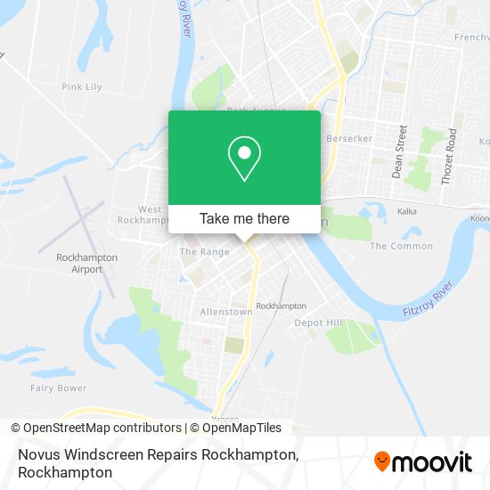 Novus Windscreen Repairs Rockhampton map