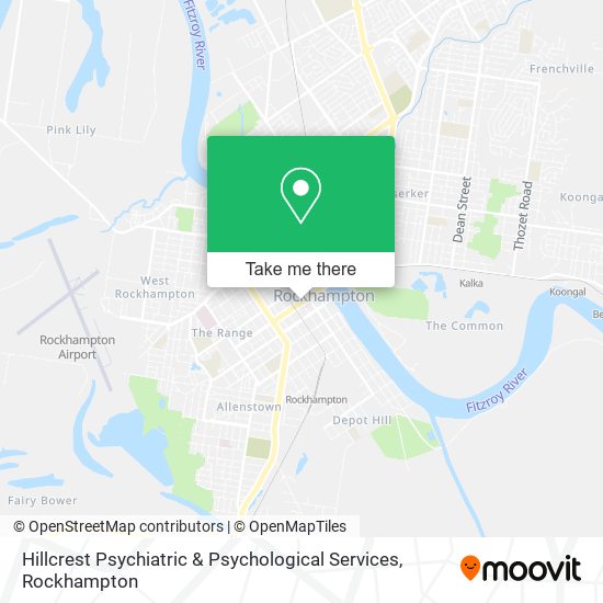 Hillcrest Psychiatric & Psychological Services map