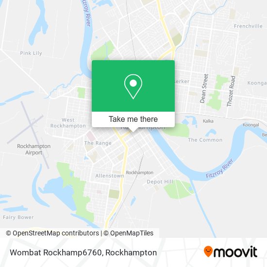 Mapa Wombat Rockhamp6760