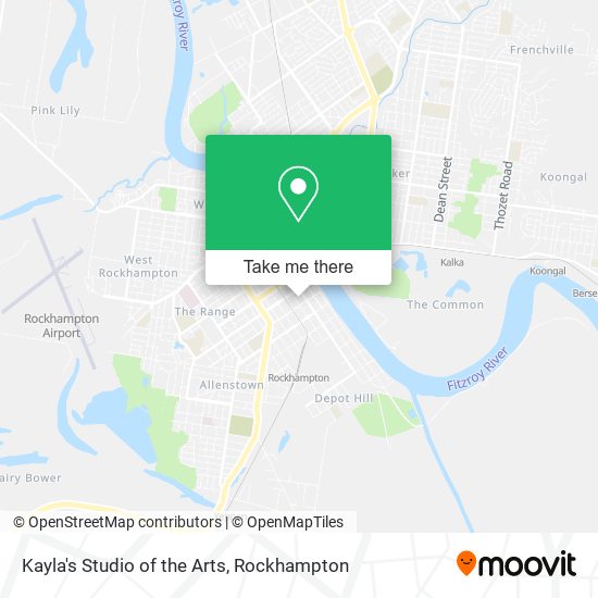 Kayla's Studio of the Arts map