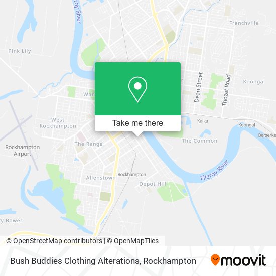 Bush Buddies Clothing Alterations map