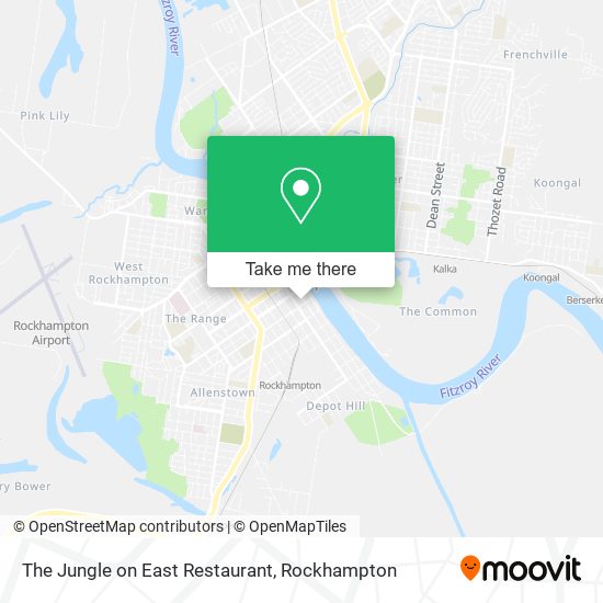 The Jungle on East Restaurant map