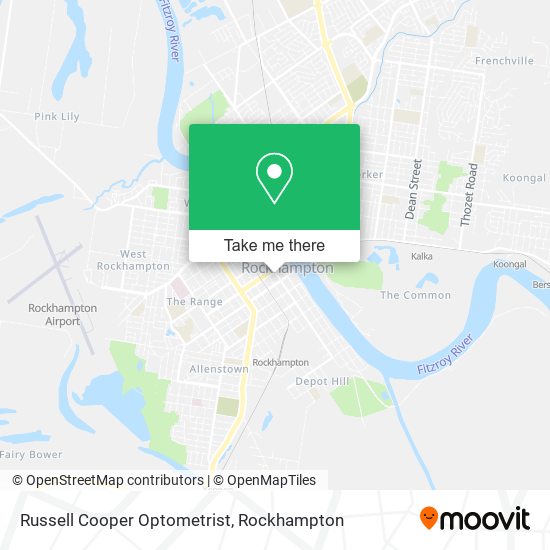 Russell Cooper Optometrist map