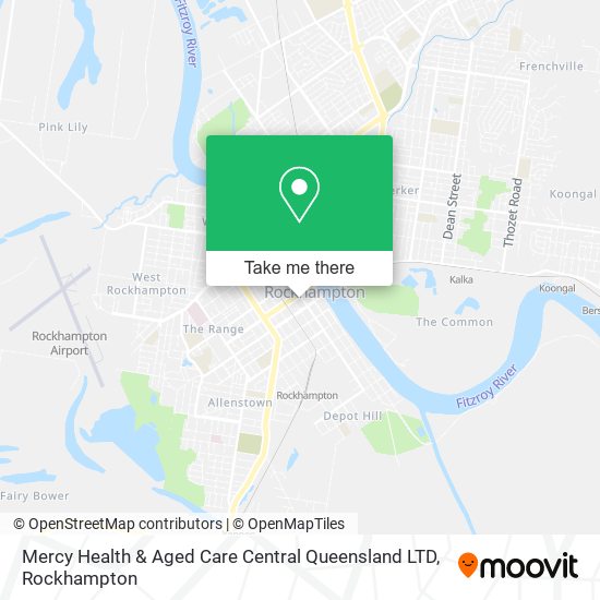 Mapa Mercy Health & Aged Care Central Queensland LTD