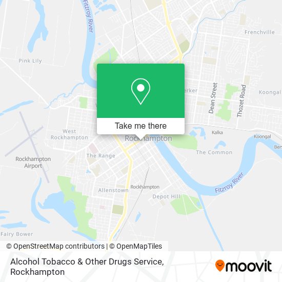 Alcohol Tobacco & Other Drugs Service map