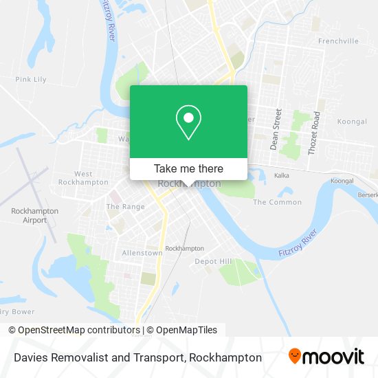Davies Removalist and Transport map
