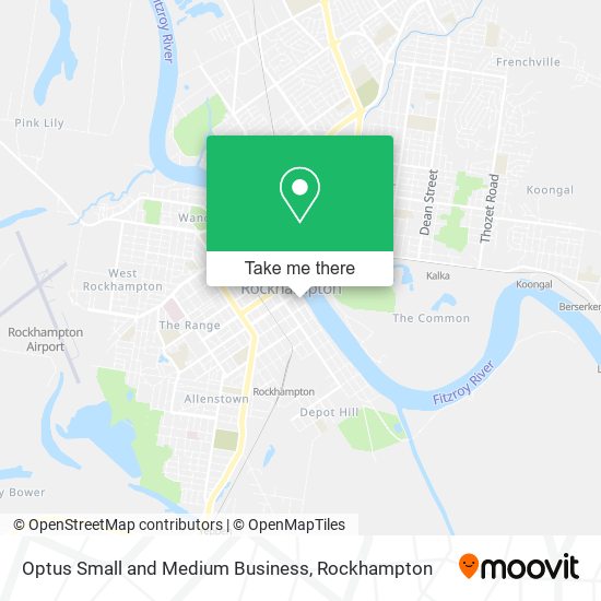 Optus Small and Medium Business map