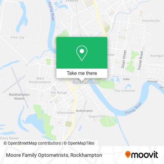 Moore Family Optometrists map