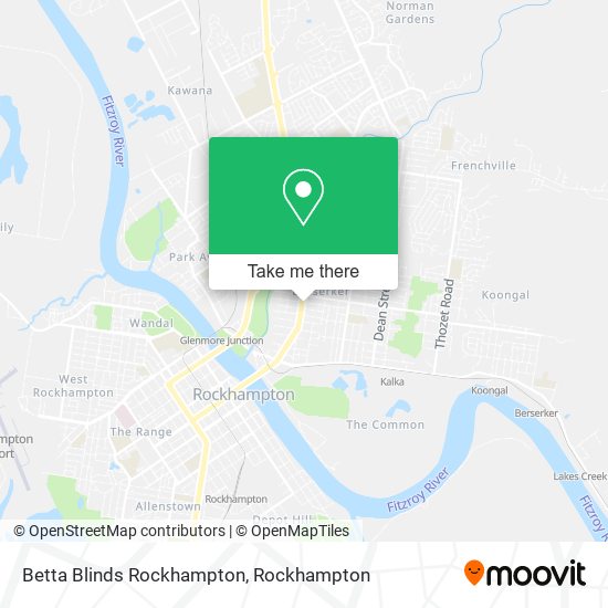 Betta Blinds Rockhampton map