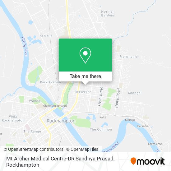 Mt Archer Medical Centre-DR.Sandhya Prasad map