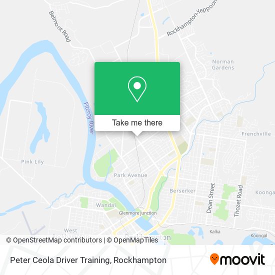 Peter Ceola Driver Training map