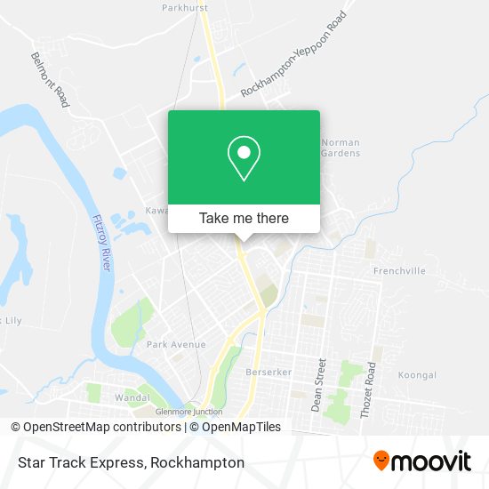 Star Track Express map