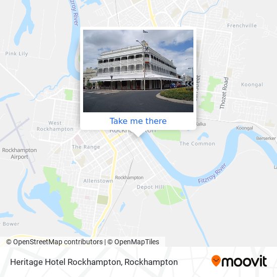 Heritage Hotel Rockhampton map
