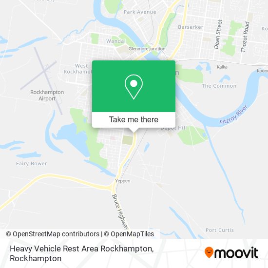 Heavy Vehicle Rest Area Rockhampton map