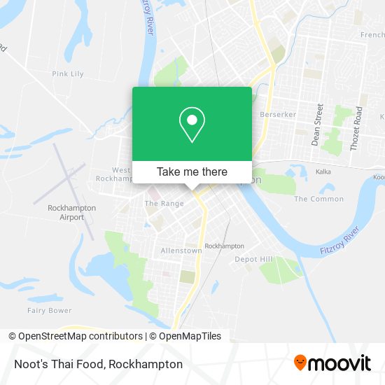 Noot's Thai Food map