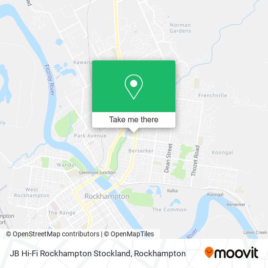 JB Hi-Fi Rockhampton Stockland map