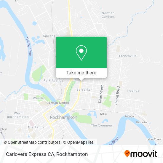 Carlovers Express CA map