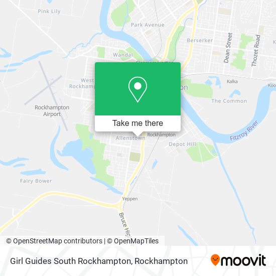 Mapa Girl Guides South Rockhampton