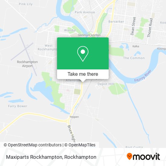 Mapa Maxiparts Rockhampton