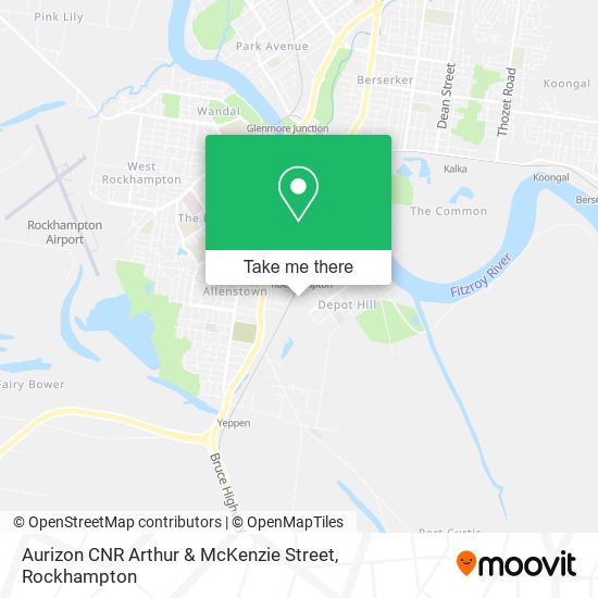 Aurizon CNR Arthur & McKenzie Street map