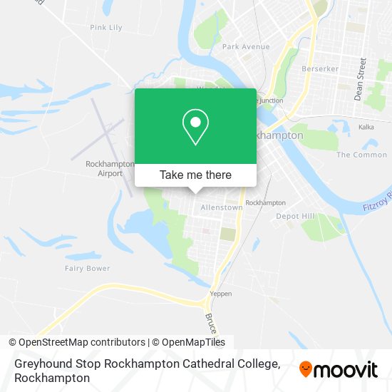 Greyhound Stop Rockhampton Cathedral College map