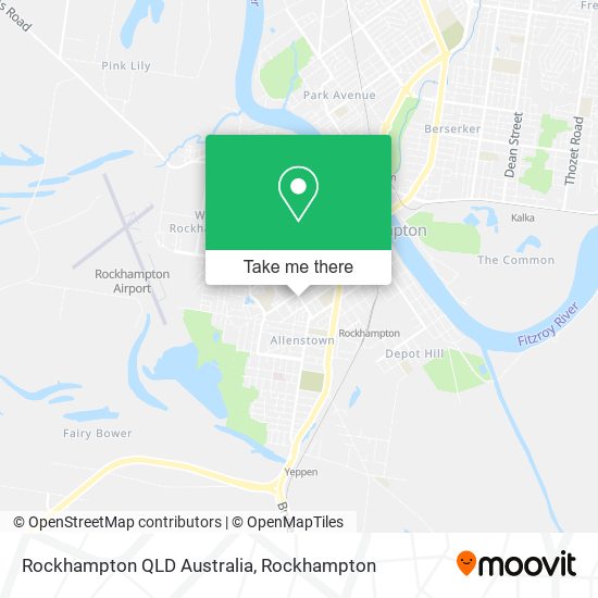 Rockhampton QLD Australia map