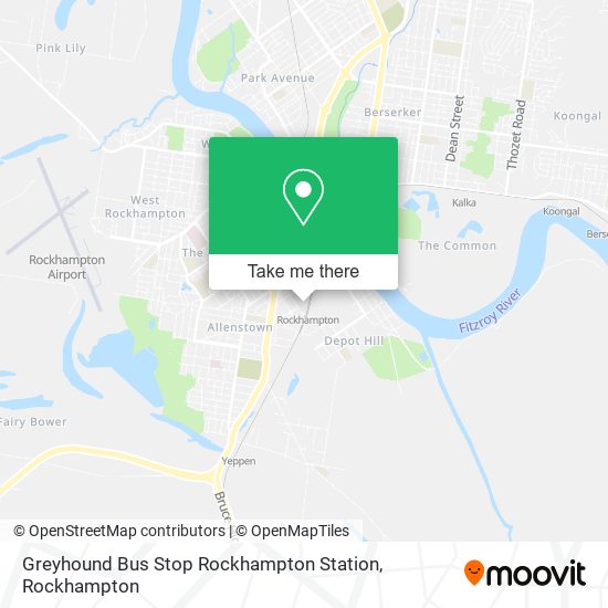 Greyhound Bus Stop Rockhampton Station map