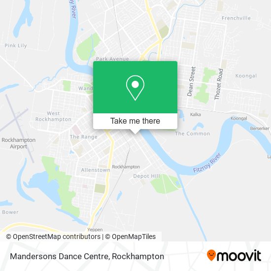 Mapa Mandersons Dance Centre