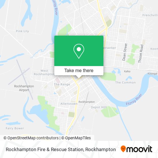Mapa Rockhampton Fire & Rescue Station