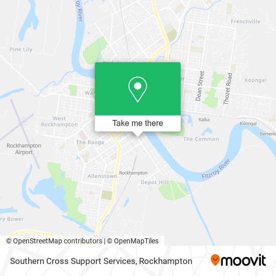 Southern Cross Support Services map