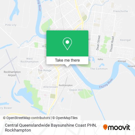 Central Queenslandwide Baysunshine Coast PHN map