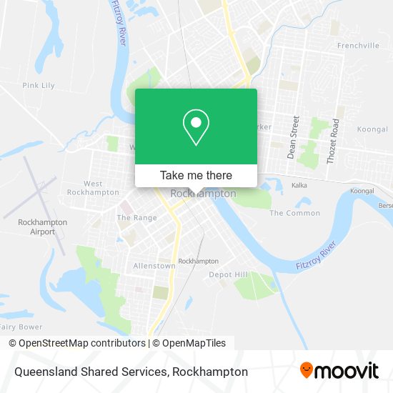 Queensland Shared Services map