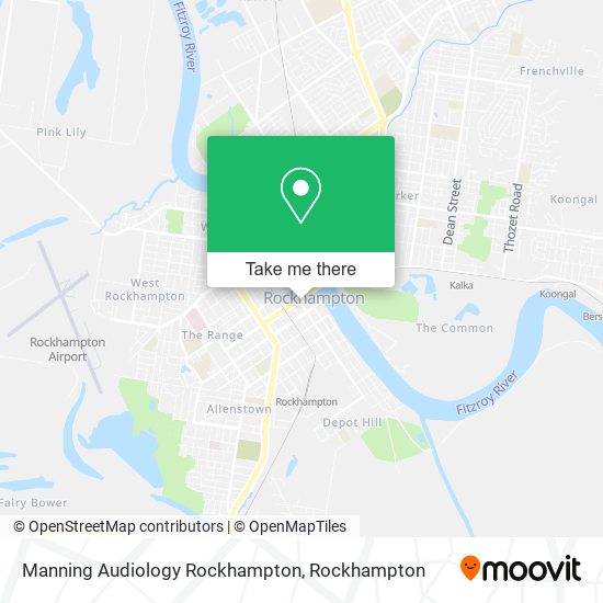 Manning Audiology Rockhampton map