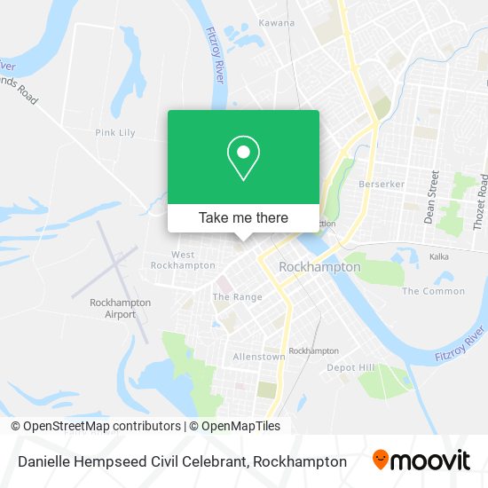 Danielle Hempseed Civil Celebrant map