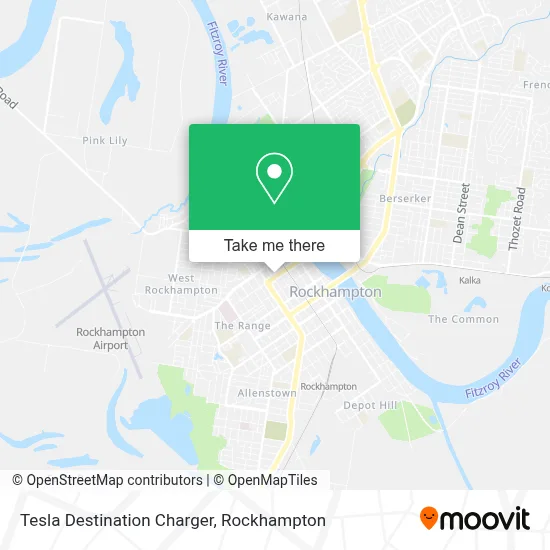 Mapa Tesla Destination Charger