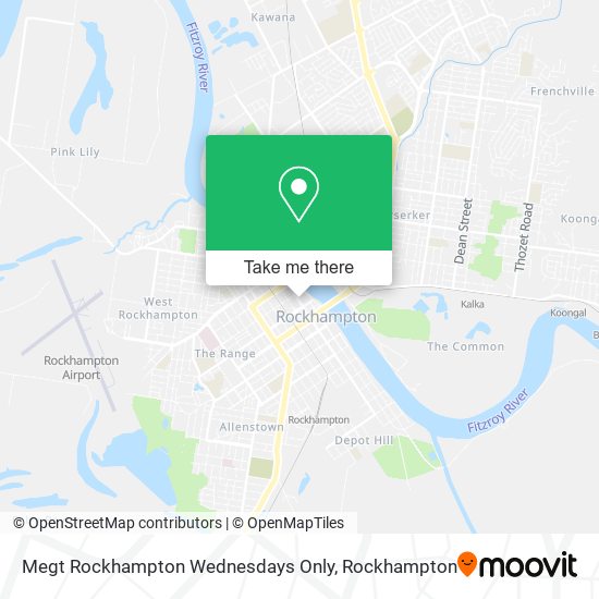 Megt Rockhampton Wednesdays Only map