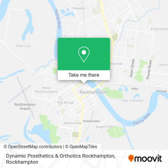 Mapa Dynamic Prosthetics & Orthotics Rockhampton