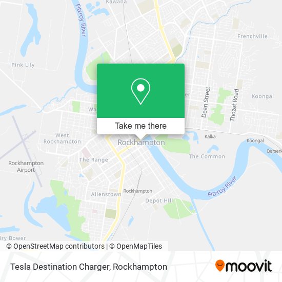 Mapa Tesla Destination Charger